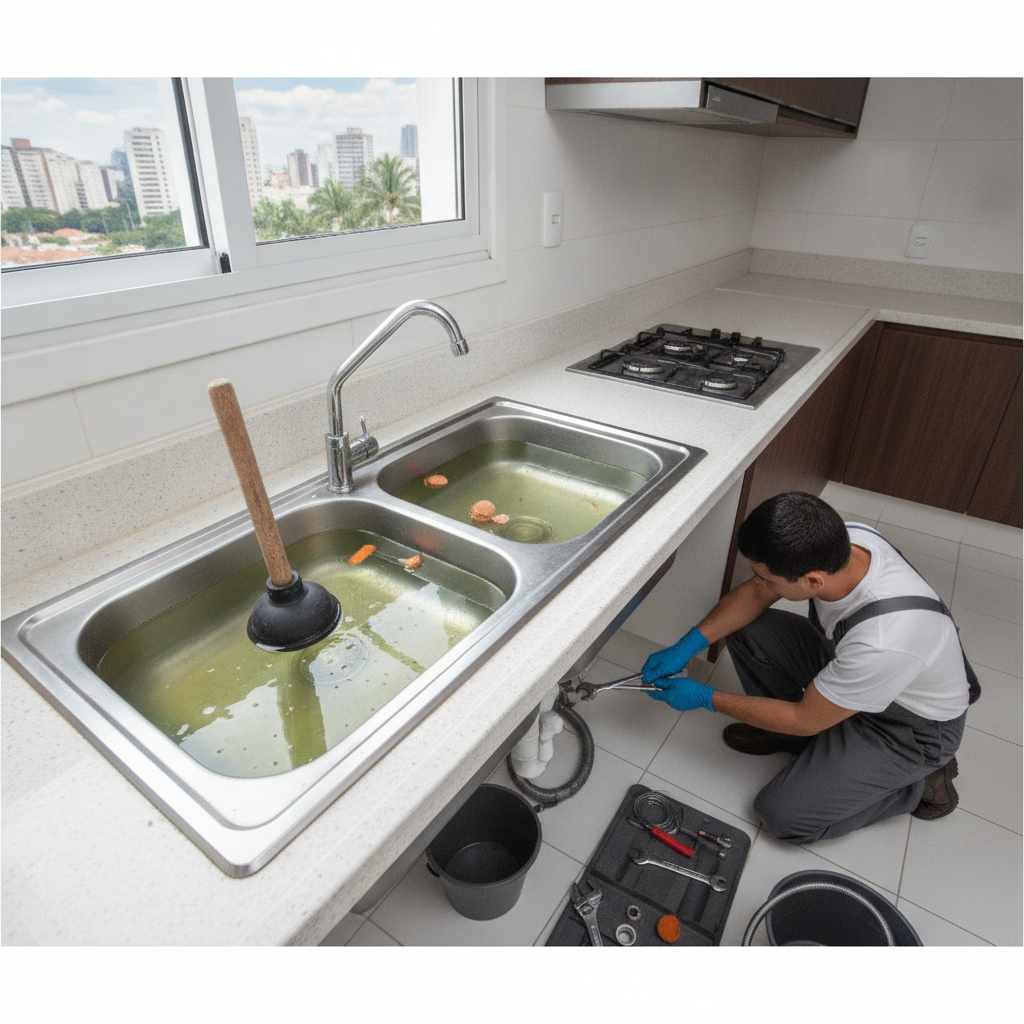 O Que Fazer Quando a Pia de Cozinha Não Escoa em SP