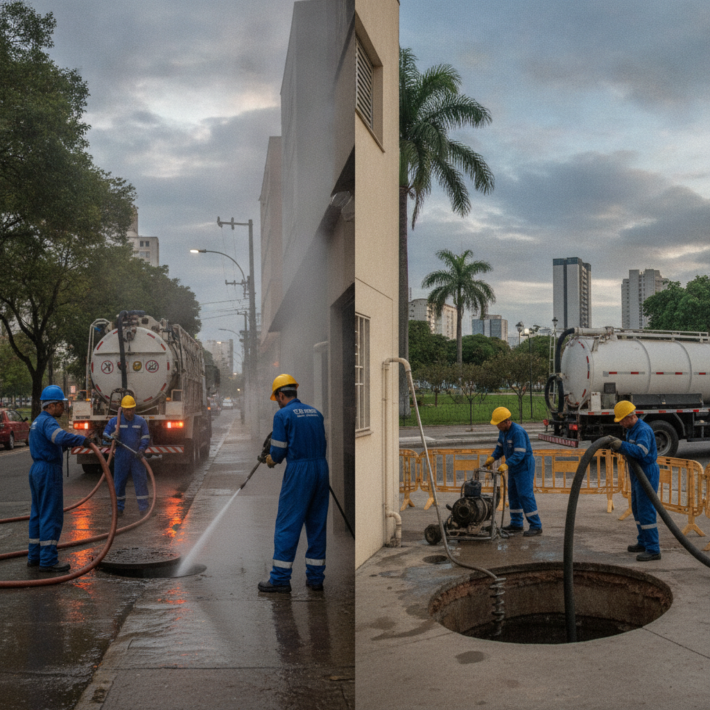 Tipos de Desentupimento de Esgoto em São Paulo
