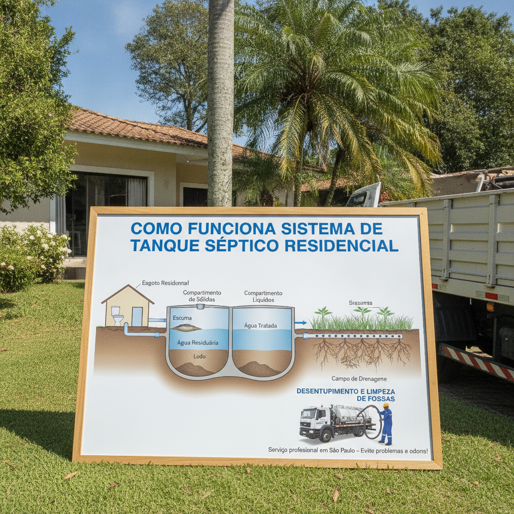 Como Funciona Sistema de Tanque Séptico Residencial SP