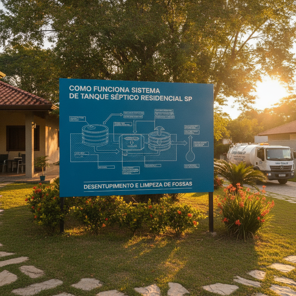 Como Funciona Sistema de Tanque Séptico Residencial SP